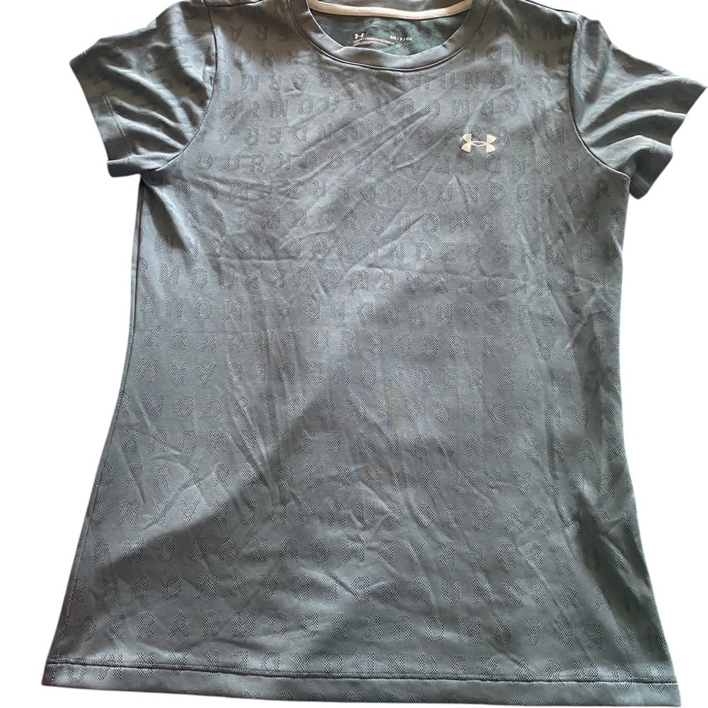 Under Armour Gray Fitted  T-Shirt with under Armour logos
